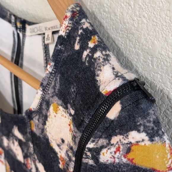 Rachel Roy Woman Art Deco Pattern Textile Long Zipper Sleeve Dress Size M - Picture 7 of 12